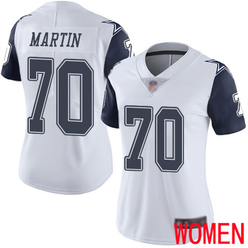 Women Dallas Cowboys Limited White Zack Martin #70 Rush Vapor Untouchable NFL Jersey